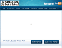 Tablet Screenshot of luckyduckswimschool.com